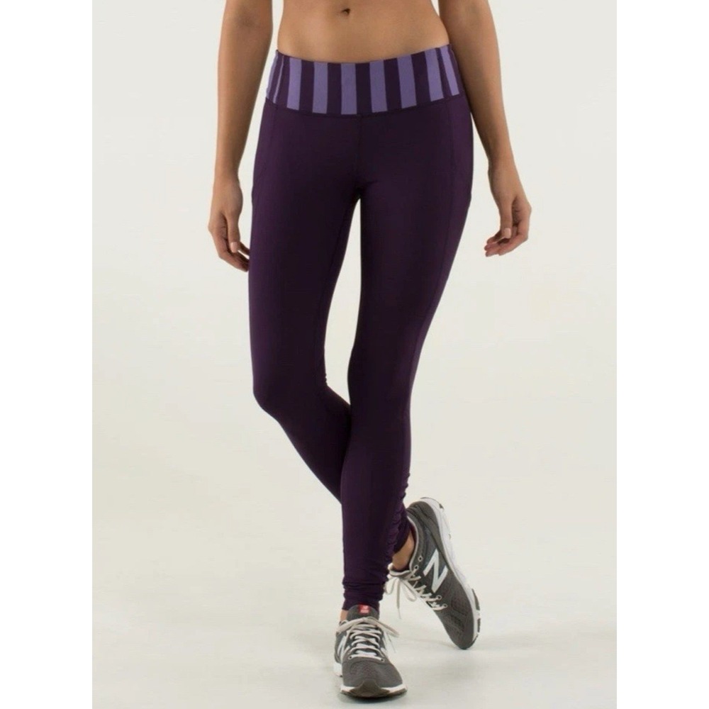Lululemon Women's Size 8‎ Deep Zinfandel Speed Tight Brushed Interlock Leggings